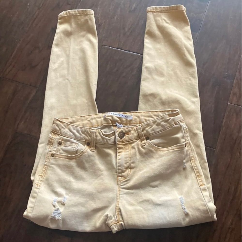 Celebrity pink jeans mid rise skinny 5